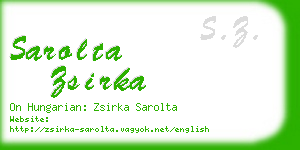 sarolta zsirka business card